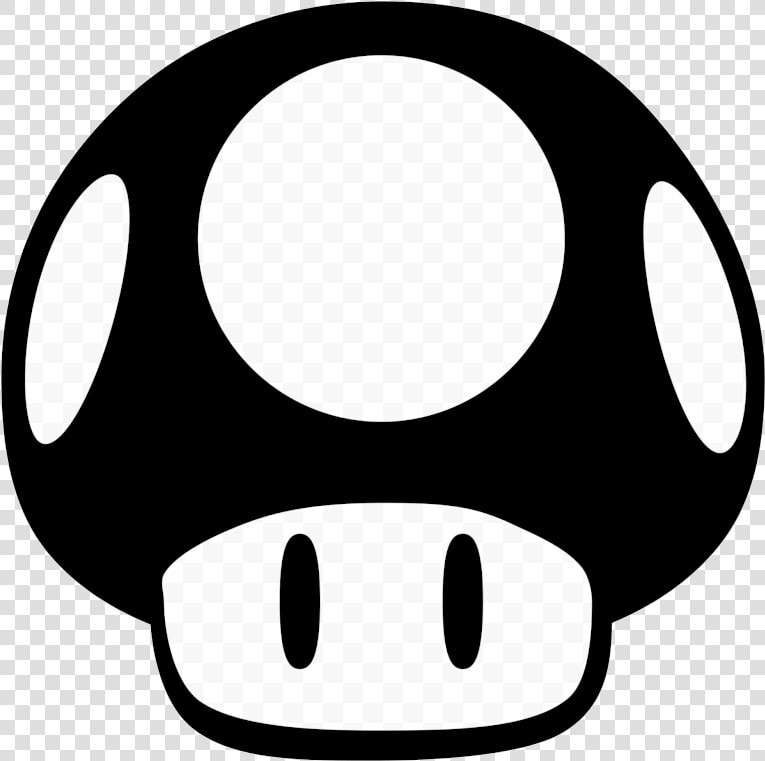 Mario Novosel Mushroom Clipart Black And White Stunning   Mario Mushroom Png  Transparent PngTransparent PNG