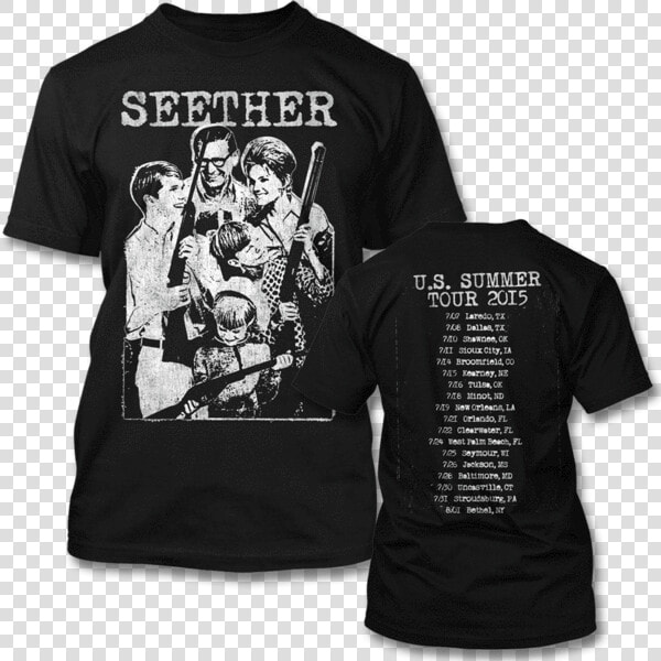 Happy Family 2015 Tour T shirt   Seether The Shirts  HD Png DownloadTransparent PNG