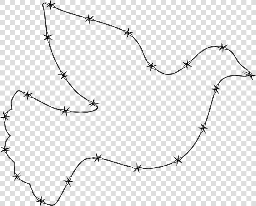 Barbed Wire Peace Dove Clip Arts   Barbed Wire Dove  HD Png DownloadTransparent PNG