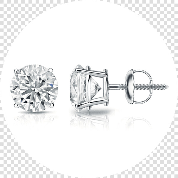 Transparent Diamond Sparkle Png   4 Prong Diamond Stud Earrings  Png DownloadTransparent PNG