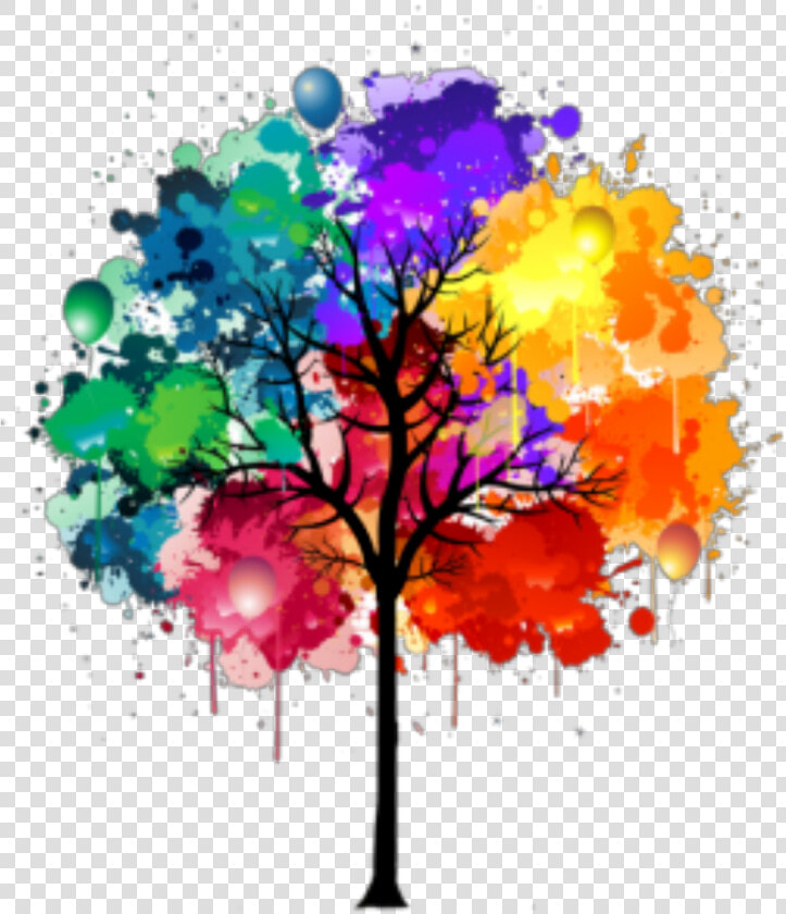  ftestickers  tree  colors  colorful  colorsplash   Watercolor Ideas Tree  HD Png DownloadTransparent PNG