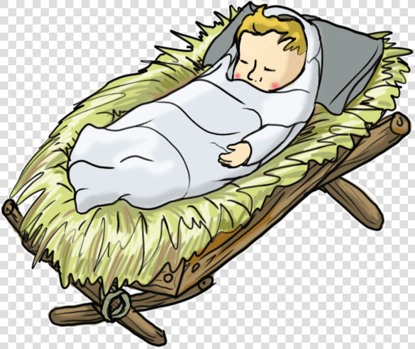 Baby Jesus In A Manger Cartoon  HD Png DownloadTransparent PNG