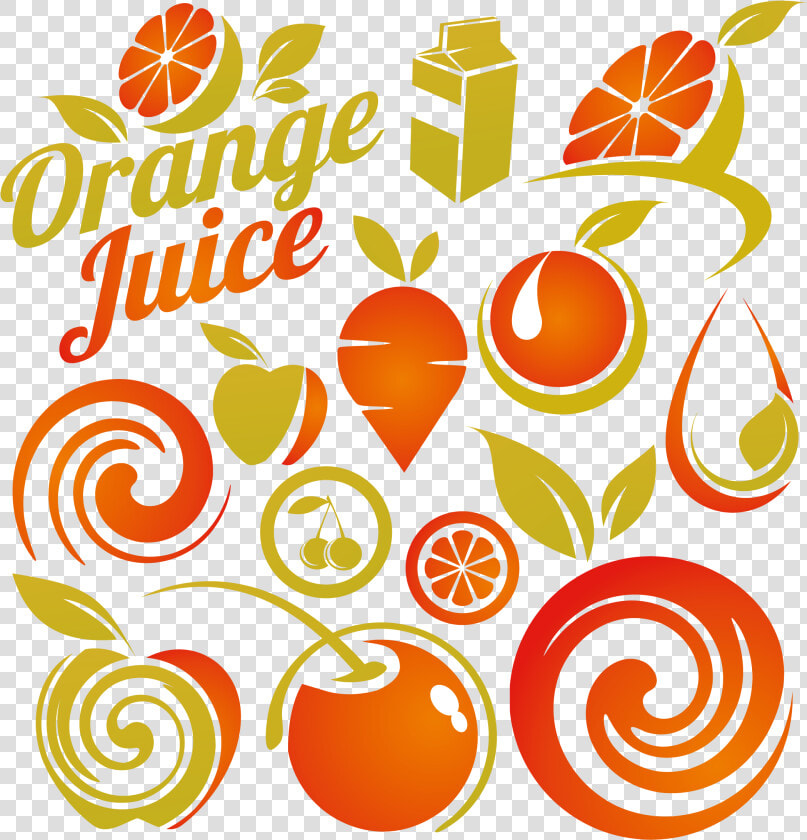 Juice Organic Food Fruit Vegetable   Creative Orange Juice Logo Design  HD Png DownloadTransparent PNG