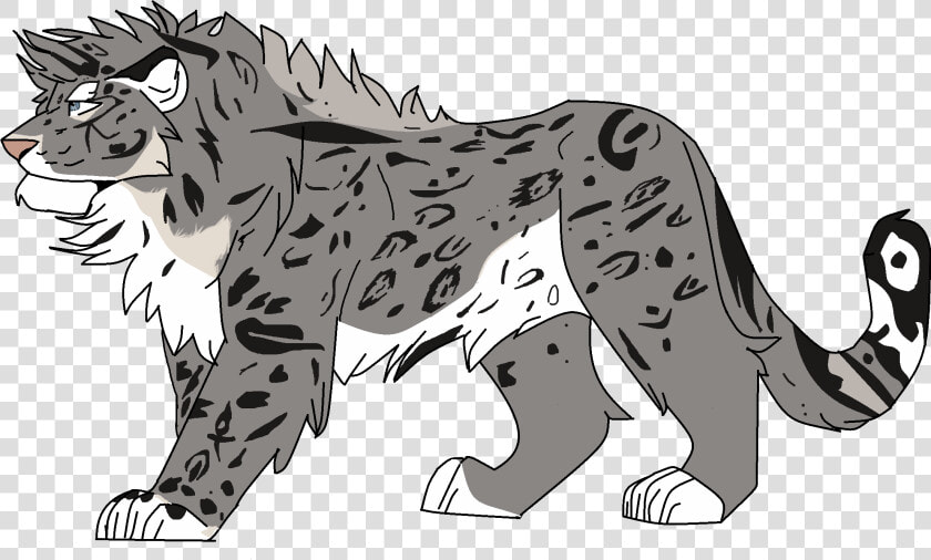 Drawn Snow Leopard Simba   Snow Leopard And Lion  HD Png DownloadTransparent PNG