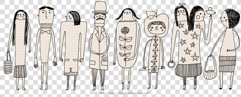 Doodle People © Flora Chang  HD Png DownloadTransparent PNG