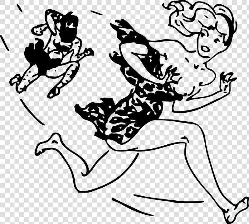 Cave Girl  Cave Man  Run  Chase  Club  Caveman  Romance  HD Png DownloadTransparent PNG