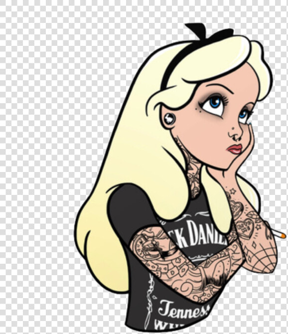 Picture Freeuse Download Alice Drawing Hipster   Princesse Disney Punk Rock  HD Png DownloadTransparent PNG