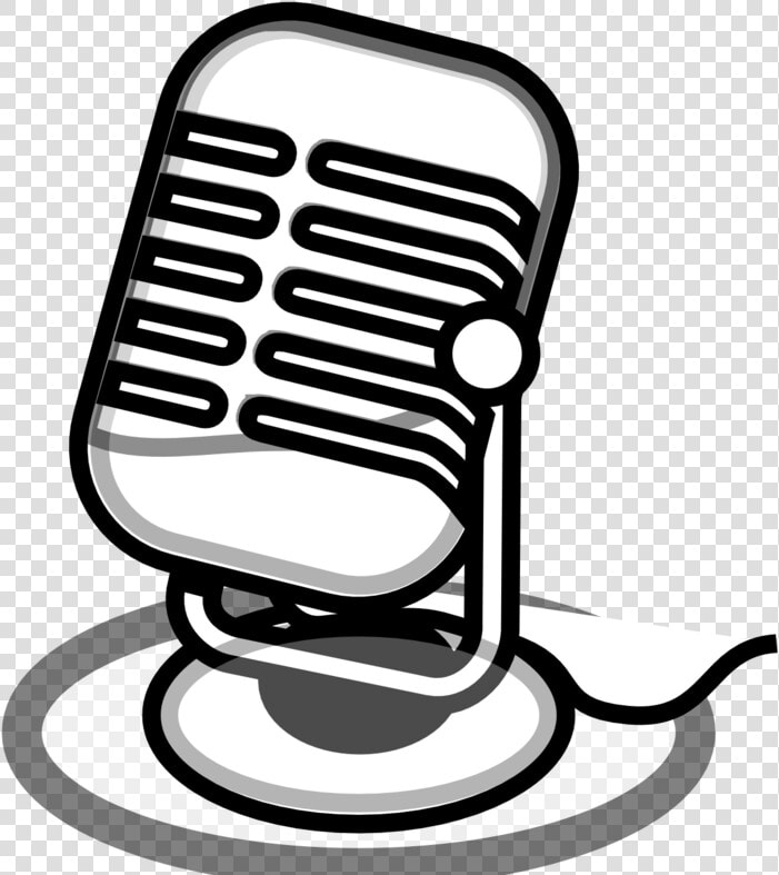 Radio Microphone Clipart   Mic Clipart Black And White  HD Png DownloadTransparent PNG