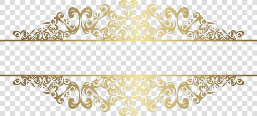 Decorative Clipart Decorative Banner   Elegant Gold Border Design  HD Png DownloadTransparent PNG