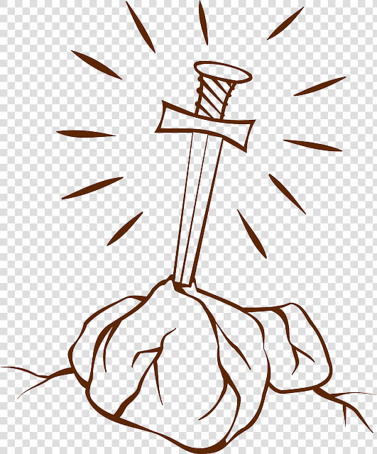 Excalibur  Legend  Sword  England  Stone  Rock   Sword In The Stone  HD Png DownloadTransparent PNG