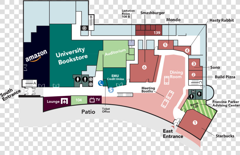 Eastern Michigan University Student Center Dining  HD Png DownloadTransparent PNG