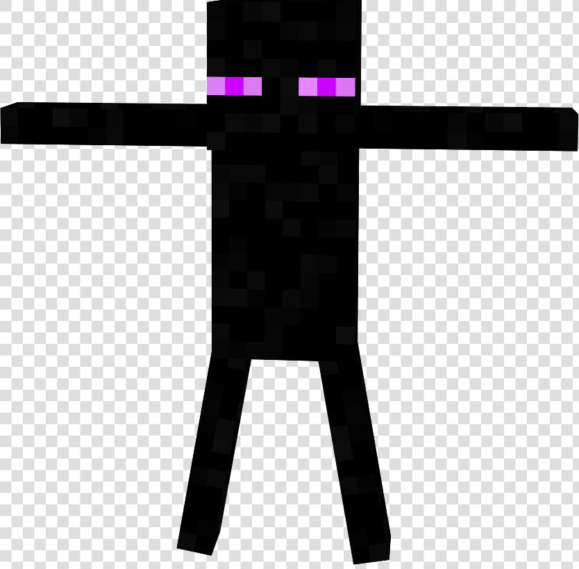 Minecraft Skins Enderman In A Suit Layout   Cross  HD Png DownloadTransparent PNG