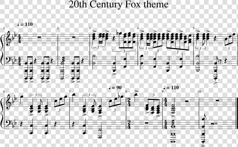 20th Century Fox Piano Notes  HD Png DownloadTransparent PNG