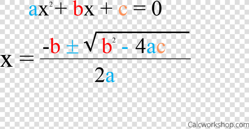 How To Solve A Polynomial Equation Using The Quadratic   Quadratic Formula  HD Png DownloadTransparent PNG