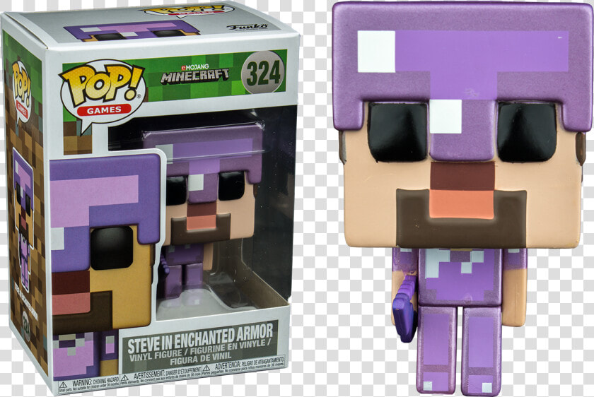 Funko Pop Steve In Enchanted Armor   Png Download   Steve Minecraft Funko Pop  Transparent PngTransparent PNG