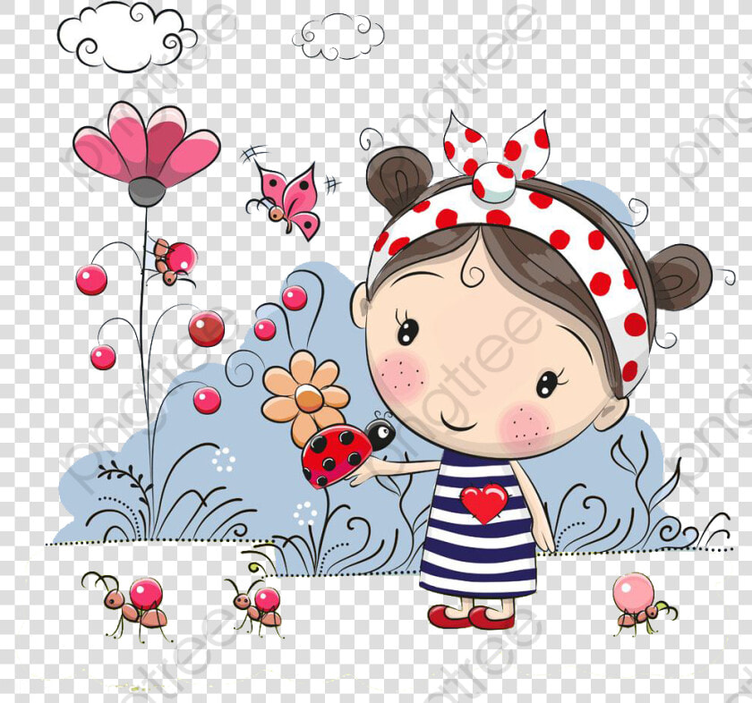 Cute Little Png   Cute Cartoon Girl Png  Transparent PngTransparent PNG