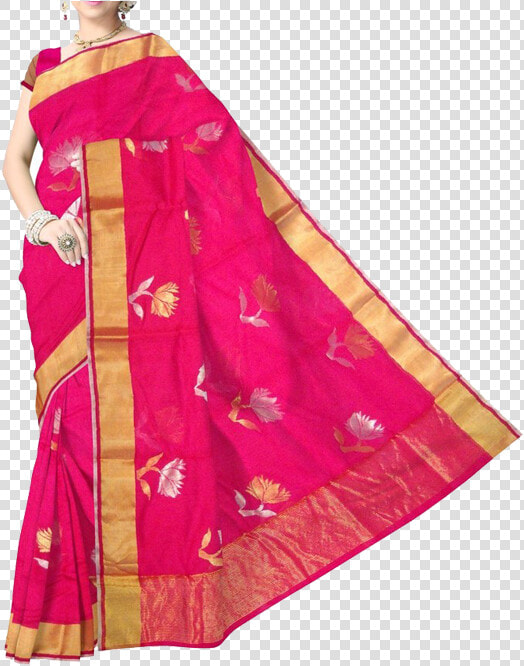 Artsy Silk Cotton Handwoven Chanderi Saree   Png Download   Silk  Transparent PngTransparent PNG