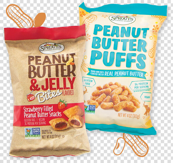 Transparent Peanut Butter And Jelly Png   Sprouts Peanut Butter Puffs  Png DownloadTransparent PNG