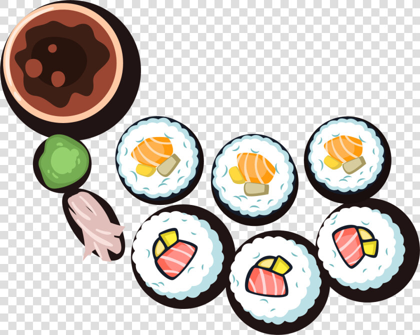 Sushi Onigiri Japanese Cuisine   Illustration  HD Png DownloadTransparent PNG