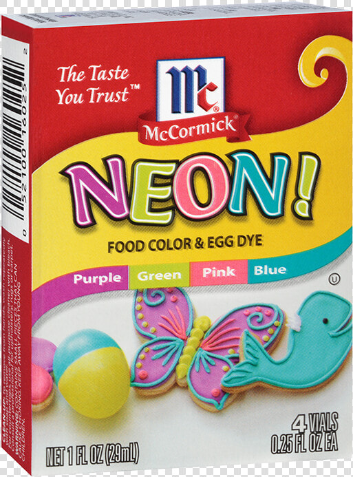 Mccormick® Assorted Neon Food Colors  amp  Egg Dye   Mccormick Food Coloring  HD Png DownloadTransparent PNG