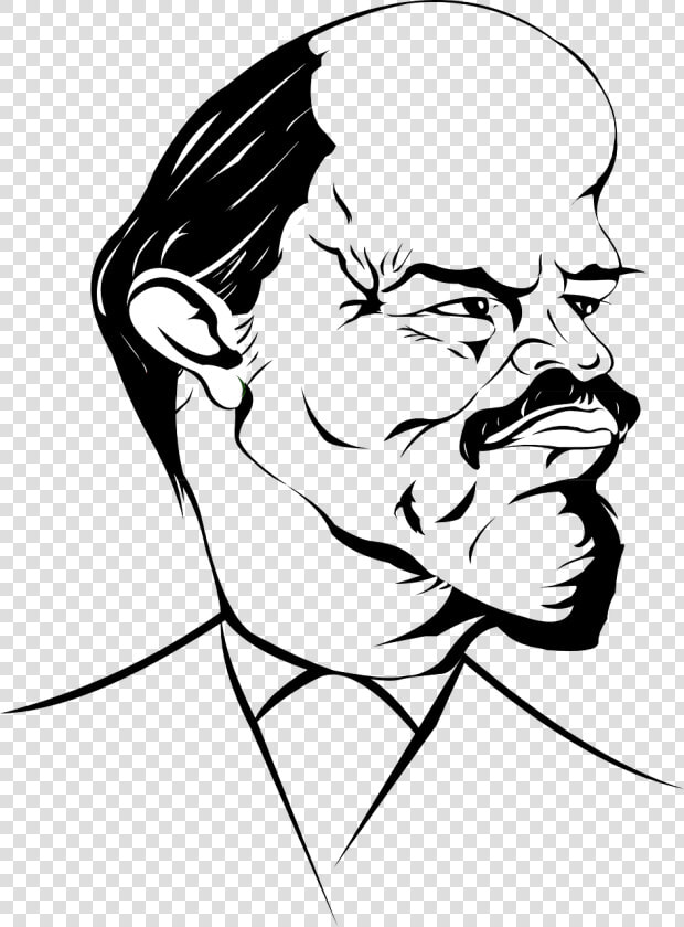 Lenin Art Black White  HD Png DownloadTransparent PNG