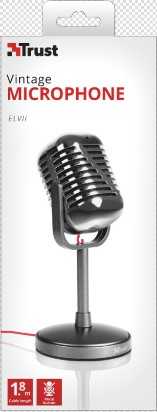 Elvii Vintage Microphone For Pc And Laptop   Microphone Trust Elvii  HD Png DownloadTransparent PNG