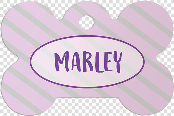 Purple Marley Bone Pet Id Tag title Purple Marley   Label  HD Png DownloadTransparent PNG