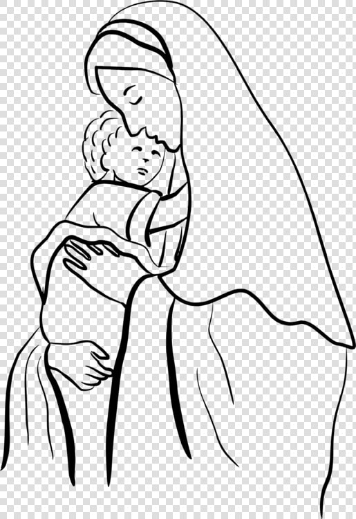 Emotion art monochrome Photography   Mother Mary Image Drawing  HD Png DownloadTransparent PNG