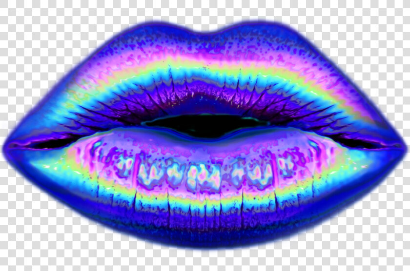  lips  holographic  aesthetic  background  color  dream   Mascara  HD Png DownloadTransparent PNG