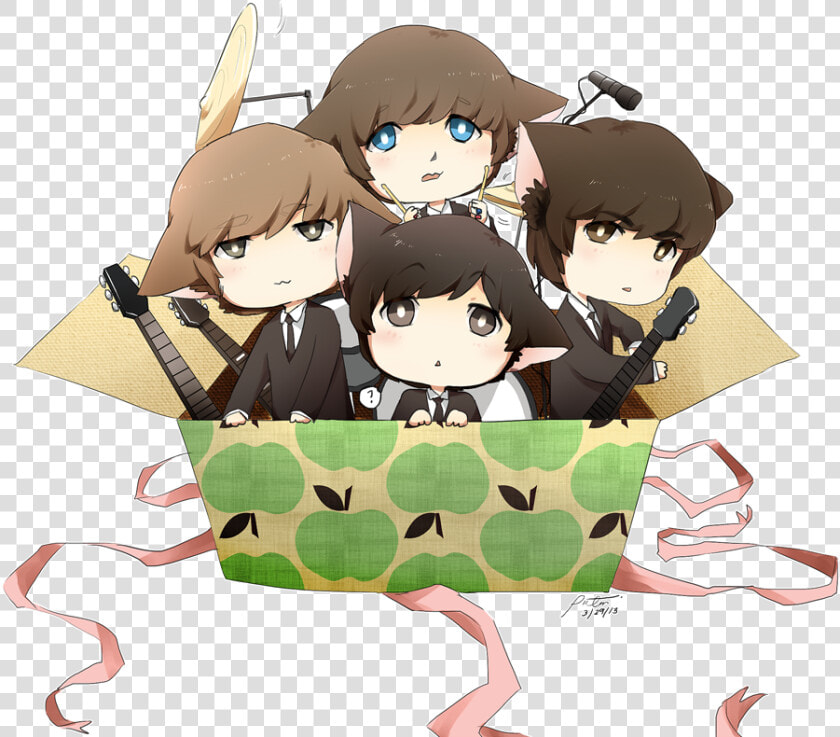 The Beatles Images Beatle Kittens Hd Wallpaper And   Anime Beatles Fan Art  HD Png DownloadTransparent PNG