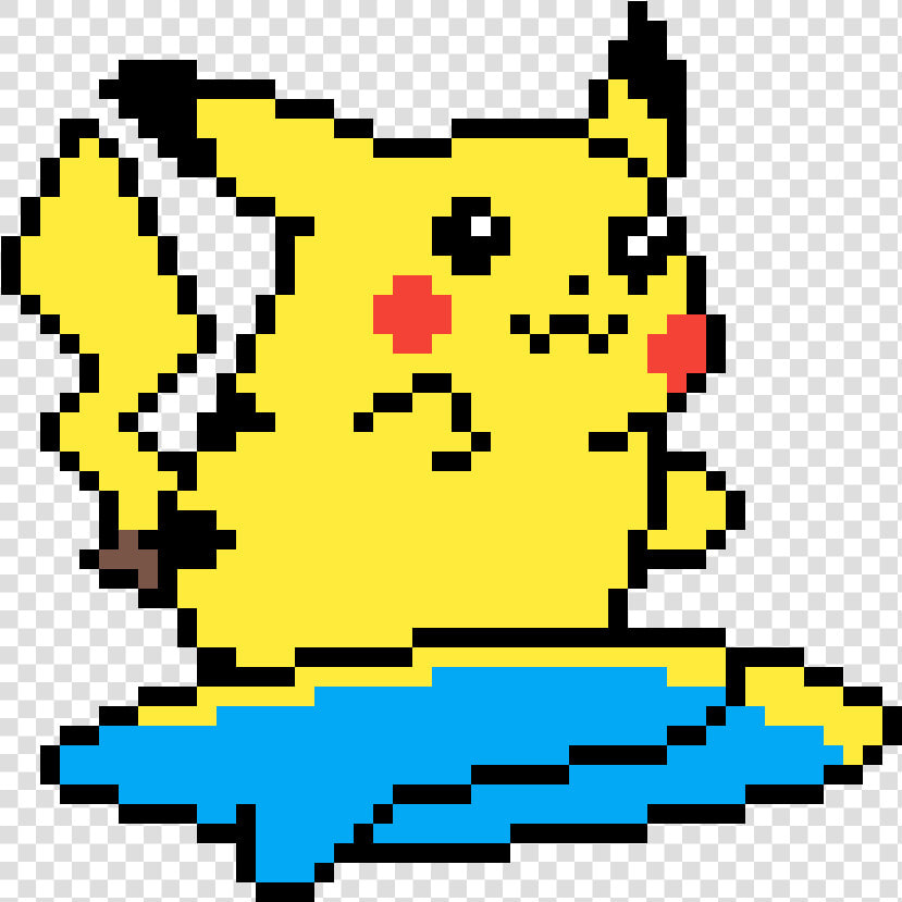 8 Bit Surfing Pikachu  HD Png DownloadTransparent PNG