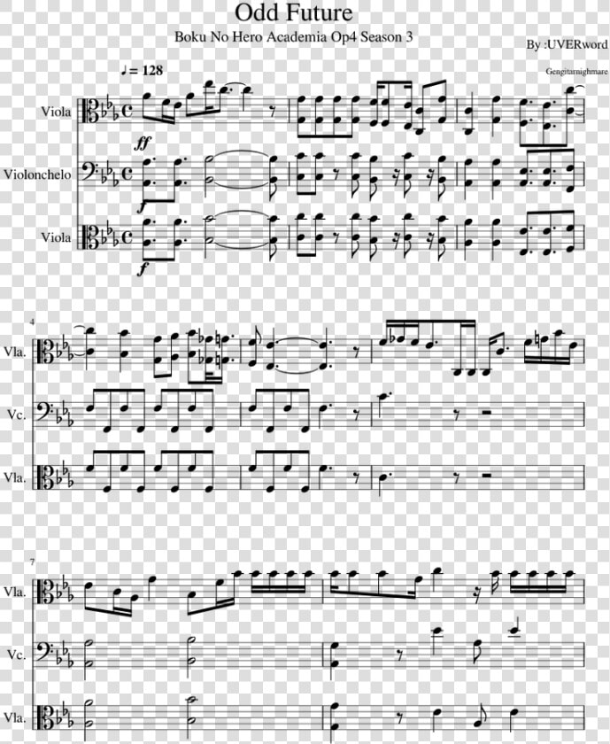 My Hero Academia Odd Future Violin Sheet Music  HD Png DownloadTransparent PNG