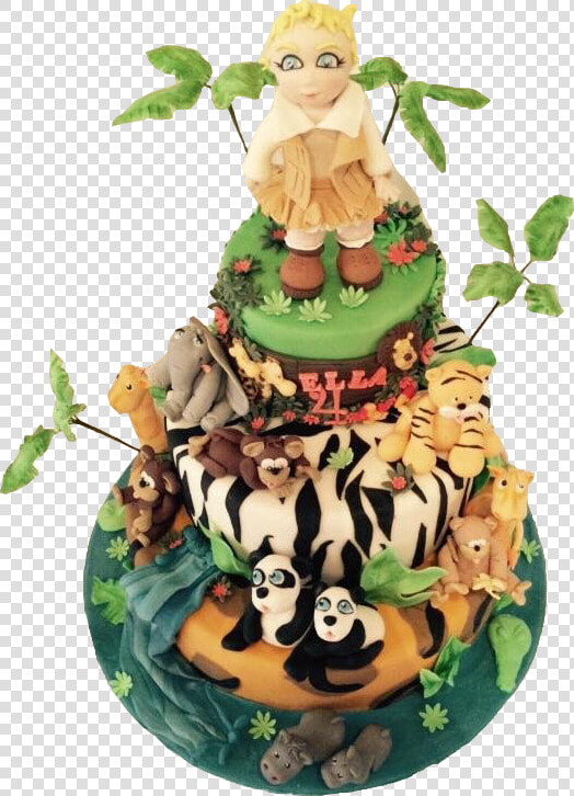 Large Jungle Cake   Queen Of The Jungle Cake  HD Png DownloadTransparent PNG