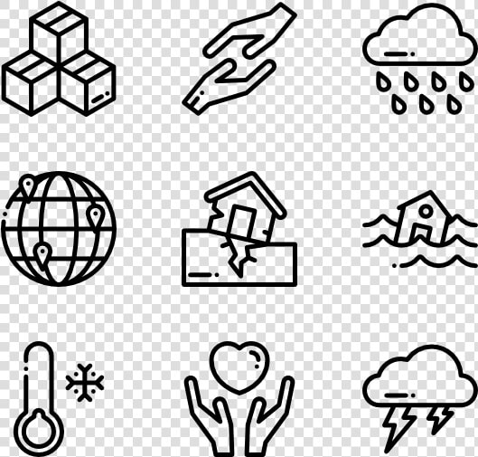 Natural Disasters   Hand Drawn Social Media Icons Png  Transparent PngTransparent PNG