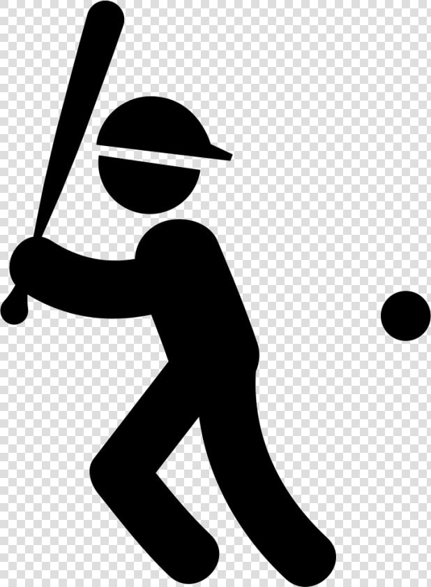 Baseball Player With Bat Ball And Cap   Playing Baseball Icon  HD Png DownloadTransparent PNG