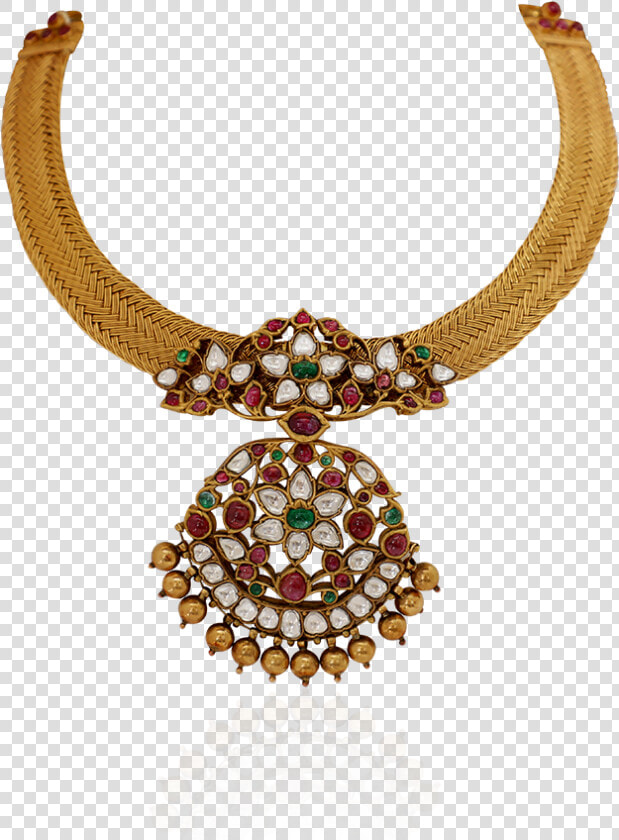 Ethnic Golden Weave Necklace   Crystal  HD Png DownloadTransparent PNG