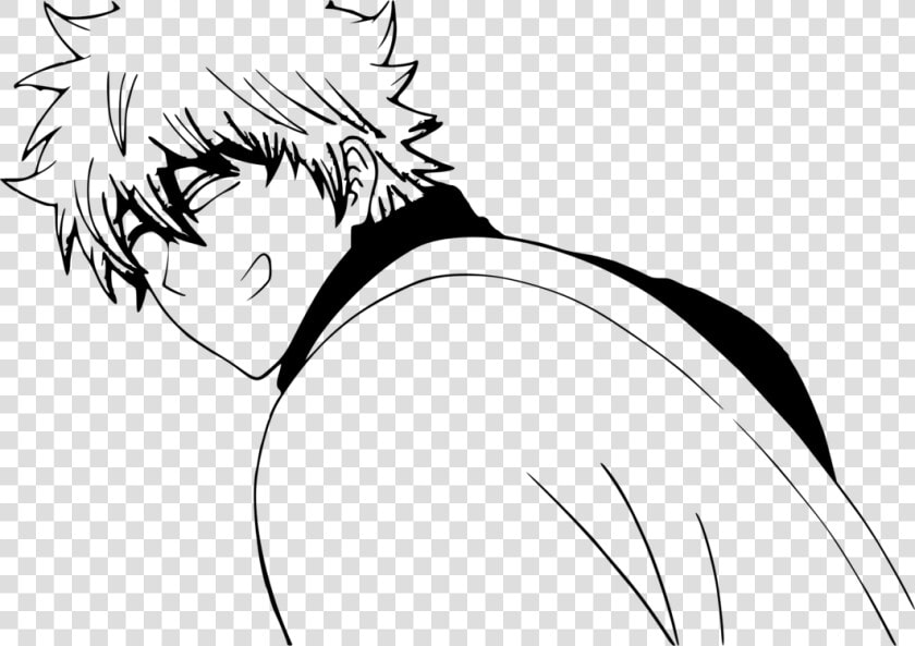 Emotion black Hair monochrome Photography   Gintoki Black And White  HD Png DownloadTransparent PNG