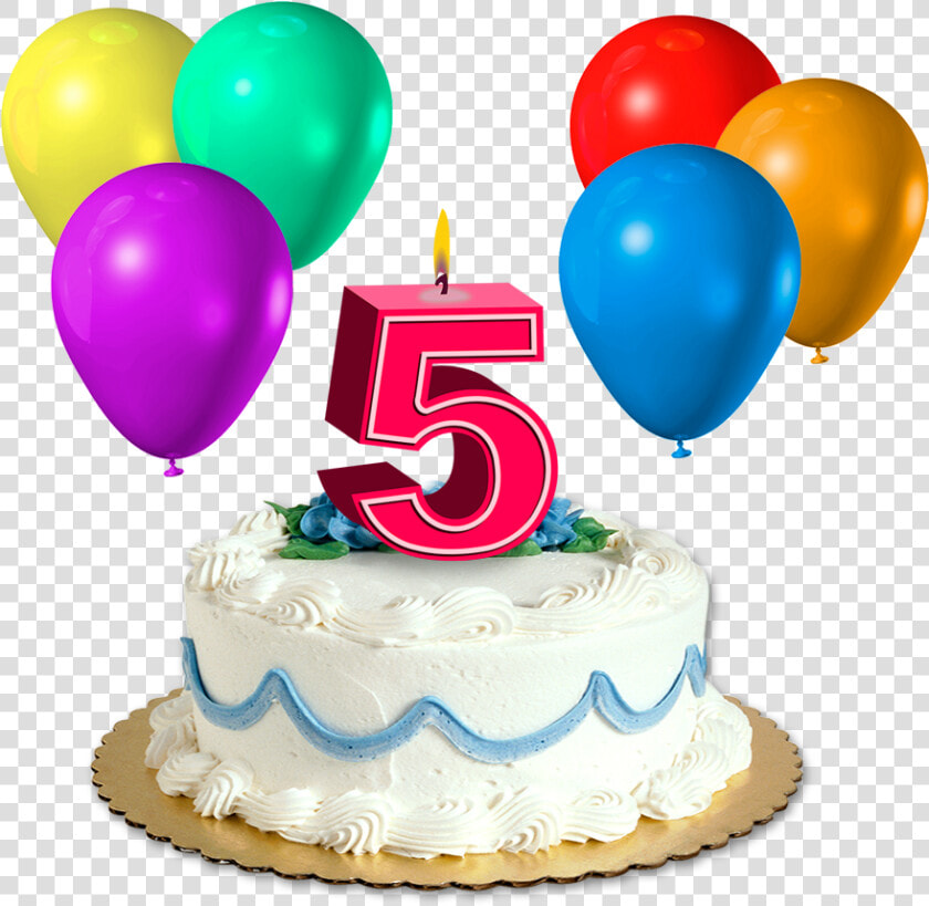 Happy Birthday Cake With 5 Candles Png   5th Birthday Cake Png  Transparent PngTransparent PNG