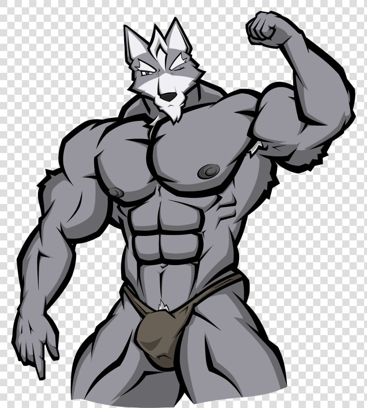 Clip Art Bodybuilder Drawing   Muscle Wolf O Donnell  HD Png DownloadTransparent PNG