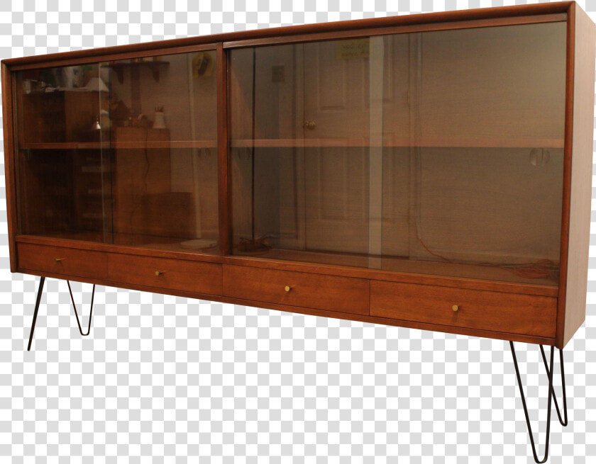 Wood Credenza Glass Doors  HD Png DownloadTransparent PNG