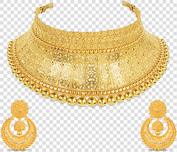 Choker Necklace Full Gold  HD Png DownloadTransparent PNG