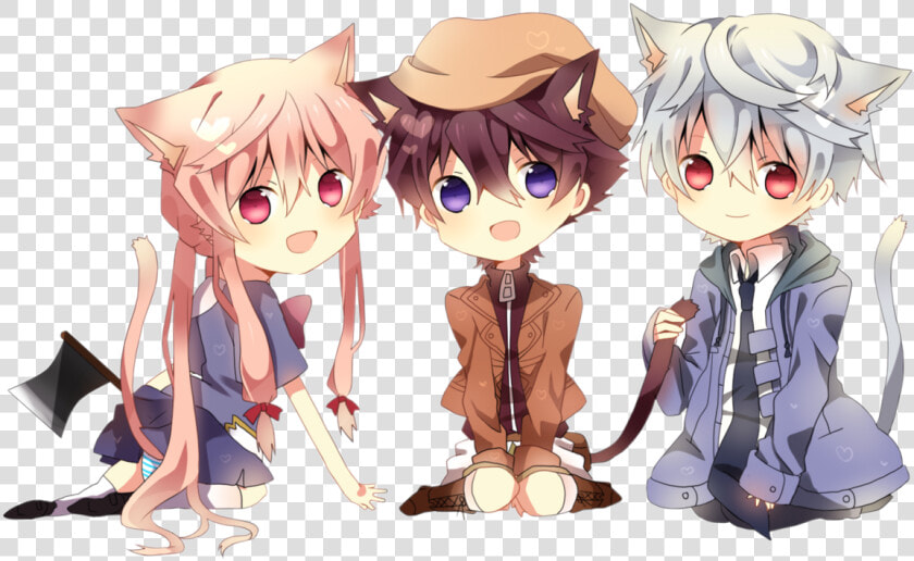 Yuno Gasai Anime Mammal Cartoon Mangaka   Anime Mirai Nikki Chibi  HD Png DownloadTransparent PNG