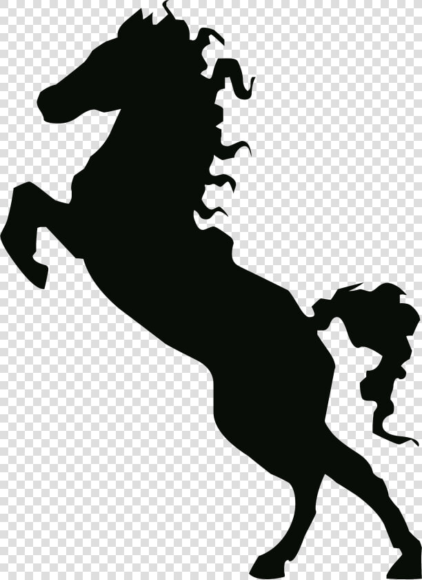 Silhouette Of Horse Rearing  HD Png DownloadTransparent PNG