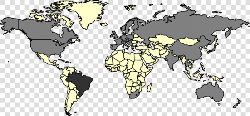 Mapa Mundi Mostrando Os Países Que Já Possuem Planos   World Map Template  HD Png DownloadTransparent PNG