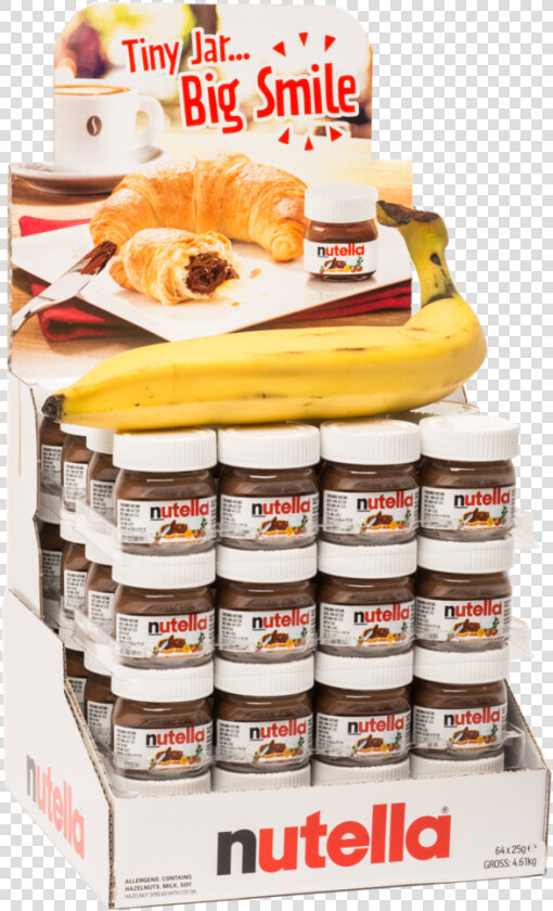 64 Case Of Nutella 25 Gram Fun Size Jar   25 Gr Nutella  HD Png DownloadTransparent PNG