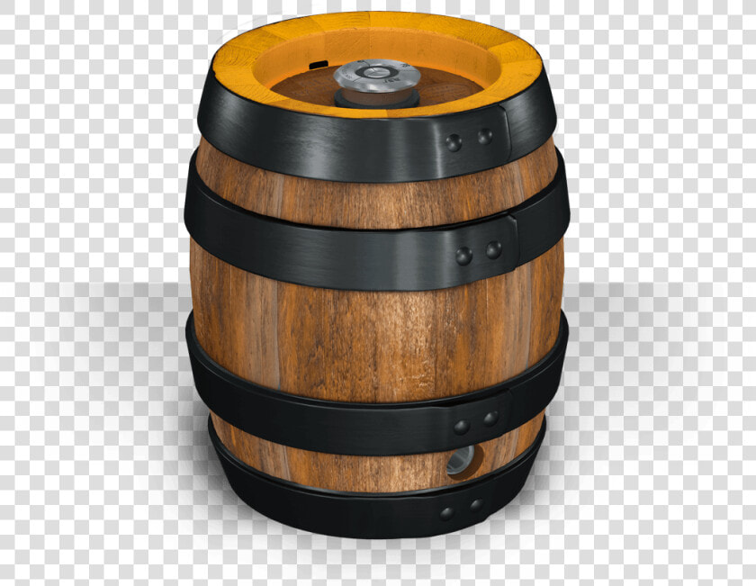 Stainless Steel Keg With The Wooden Look   Party Barrel  HD Png DownloadTransparent PNG