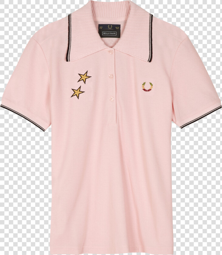 Bella Freud X Fred Perry  Polo  Rose  Patch  Cool    Polo Shirt  HD Png DownloadTransparent PNG