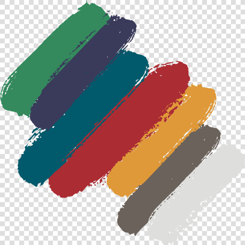 Seven Paint Swipes  Representing The Colors Of The  HD Png DownloadTransparent PNG