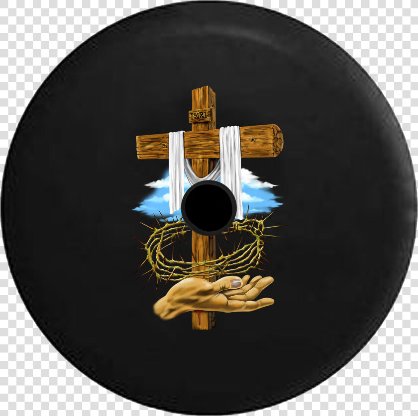 Jeep Wrangler Jl Backup Camera Day Wooden Cross Crown   Jesus Crown Images Hd  HD Png DownloadTransparent PNG