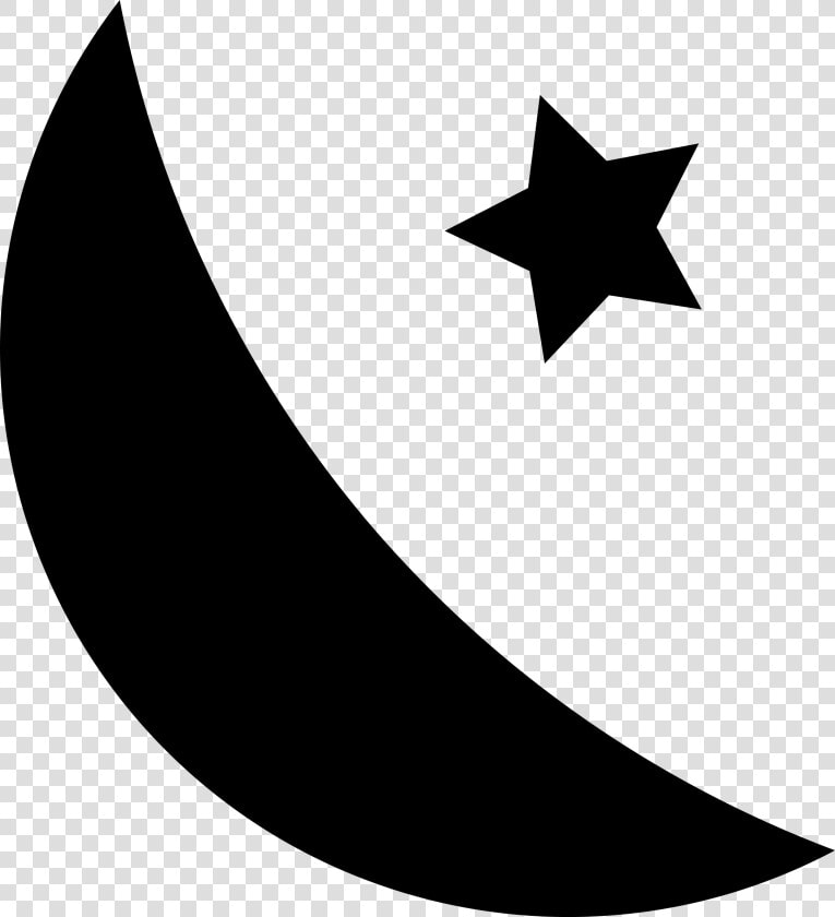 Moon Clipart Star And Crescent   صور نجوم ابيض واسود  HD Png DownloadTransparent PNG